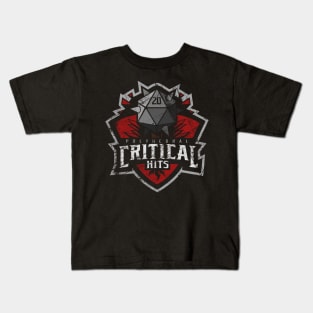 The Polyhedral Critical Hits - Battleworn Kids T-Shirt